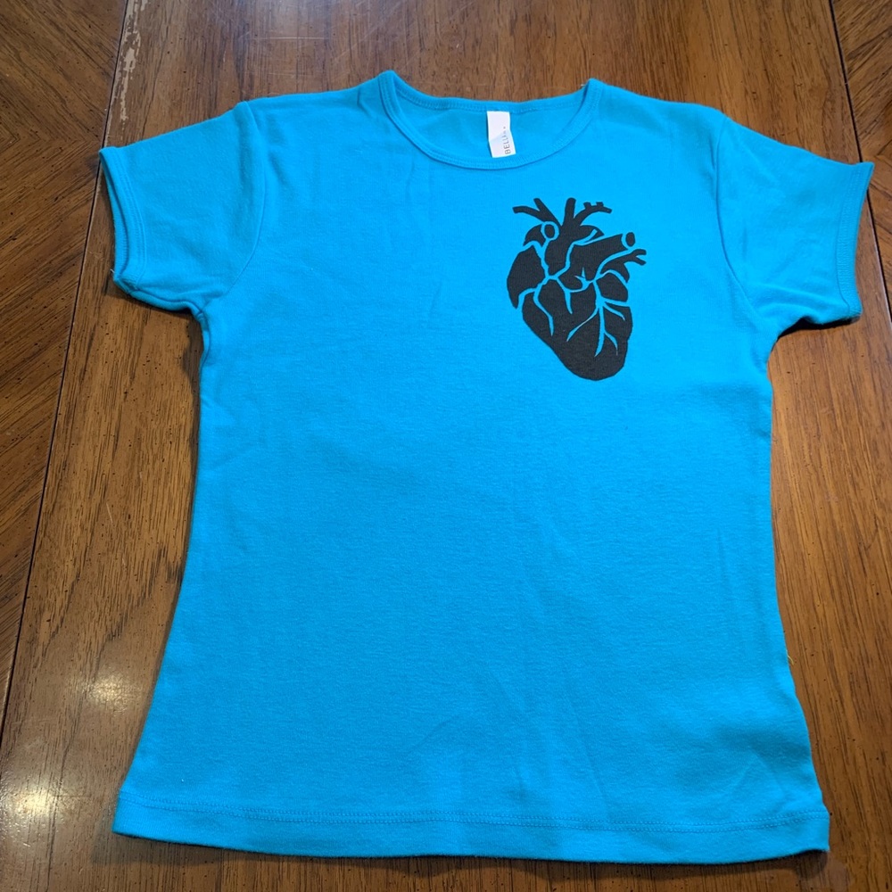 Girls anatomical heart T-shirt